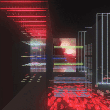 Some rooms in a house.